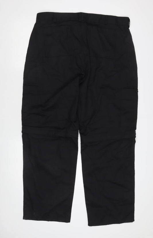 Dimensions Men's Black Cargo Trousers, L, Excellent Condition