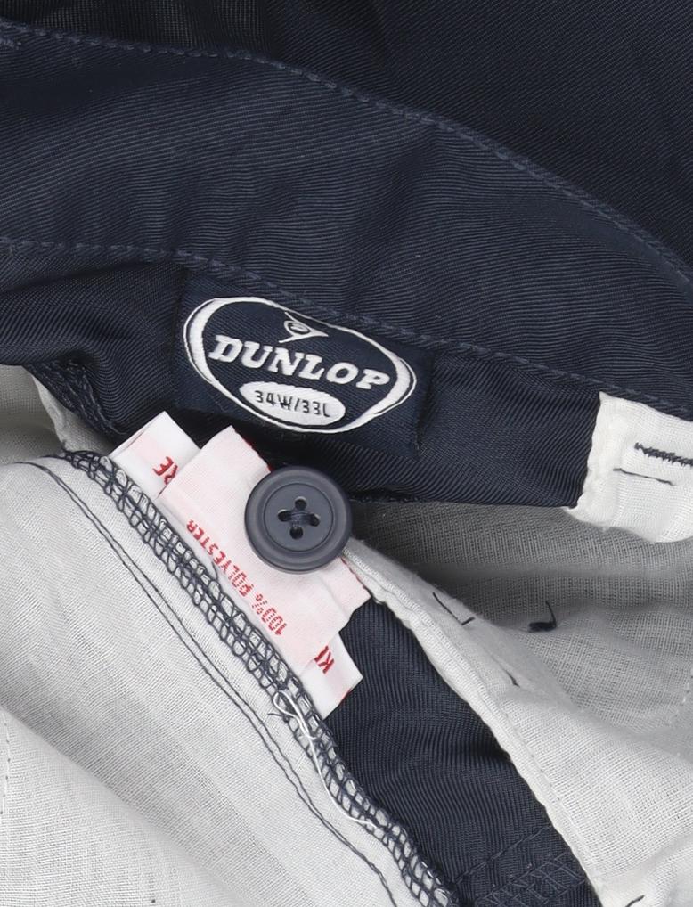 Dunlop Men's Blue Trousers, Size 34, Straight Leg