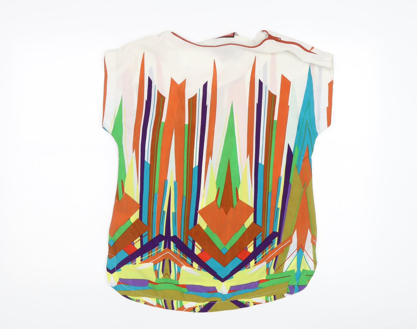 Womens UK Size 10 NEXT Multicoloured Basic Blouse