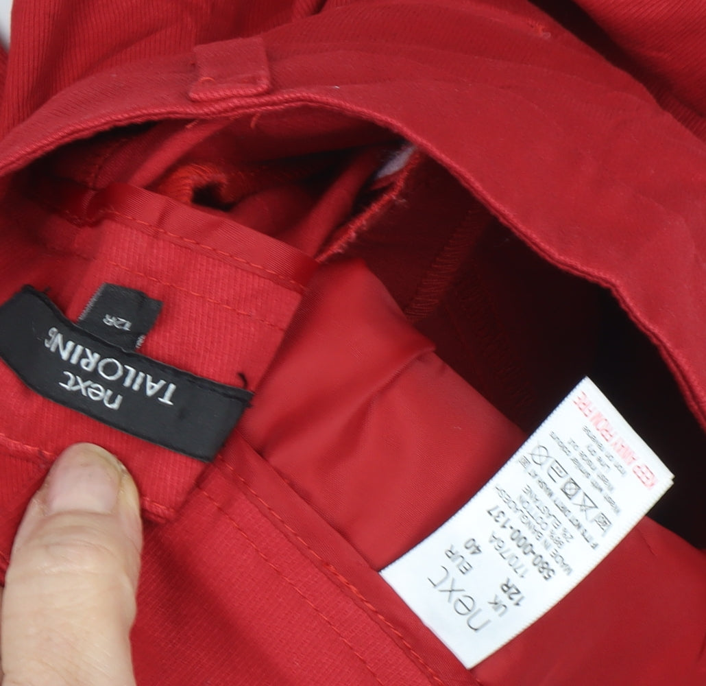 Womens UK Size L NEXT Regular Fit Capri Red Trousers