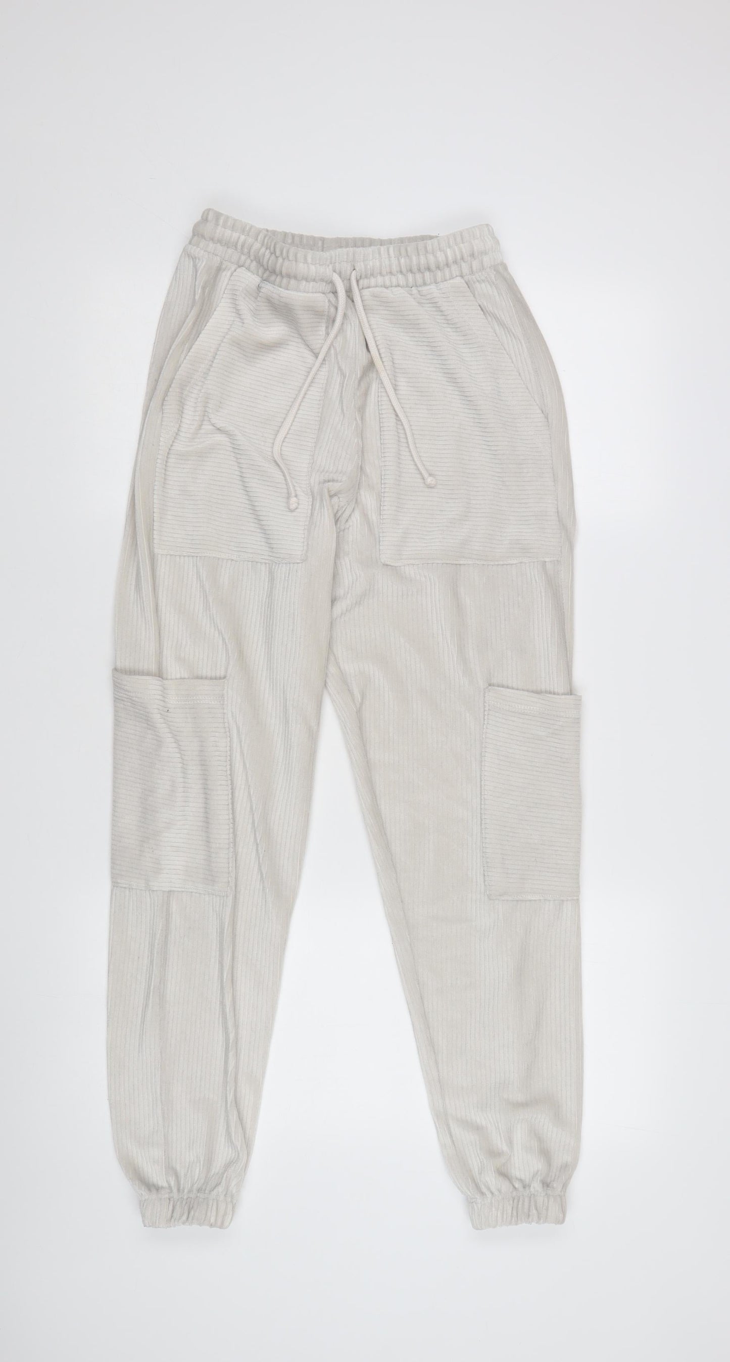 Topshop Women's Beige Corduroy Joggers Size 8