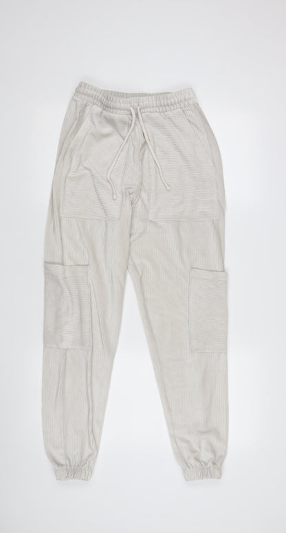 Topshop Women's Beige Corduroy Joggers Size 8