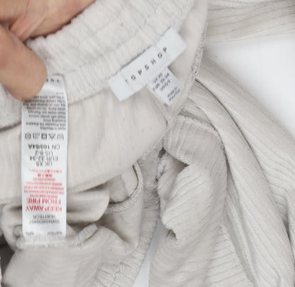 Topshop Women's Beige Corduroy Joggers Size 8