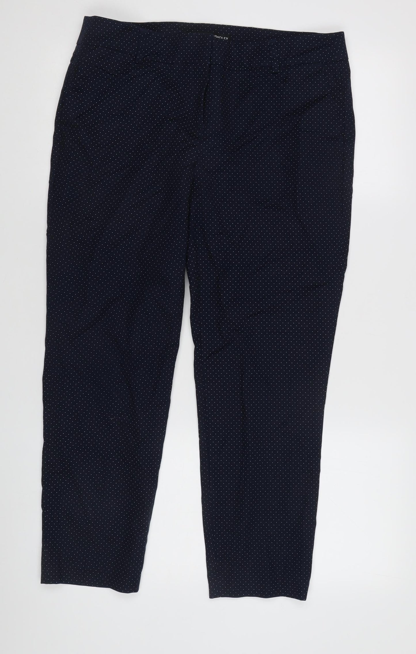 Womens UK Size 14 Hilary Radley Regular Fit  Blue Trousers