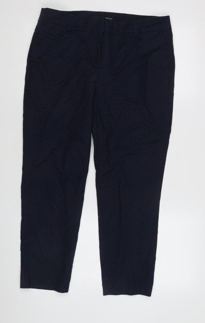 Womens UK Size 14 Hilary Radley Regular Fit  Blue Trousers