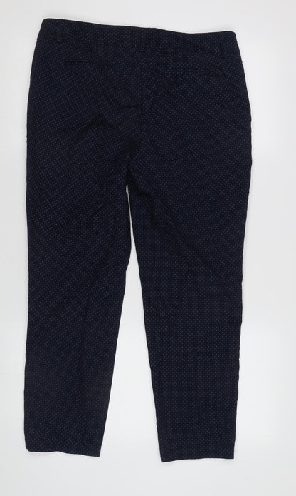 Womens UK Size 14 Hilary Radley Regular Fit  Blue Trousers