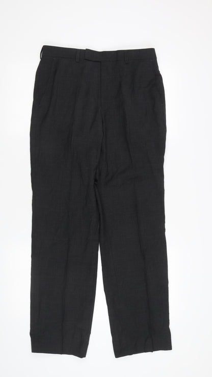 Mens UK Size 30 Marks and Spencer Regular Grey Suit Trousers