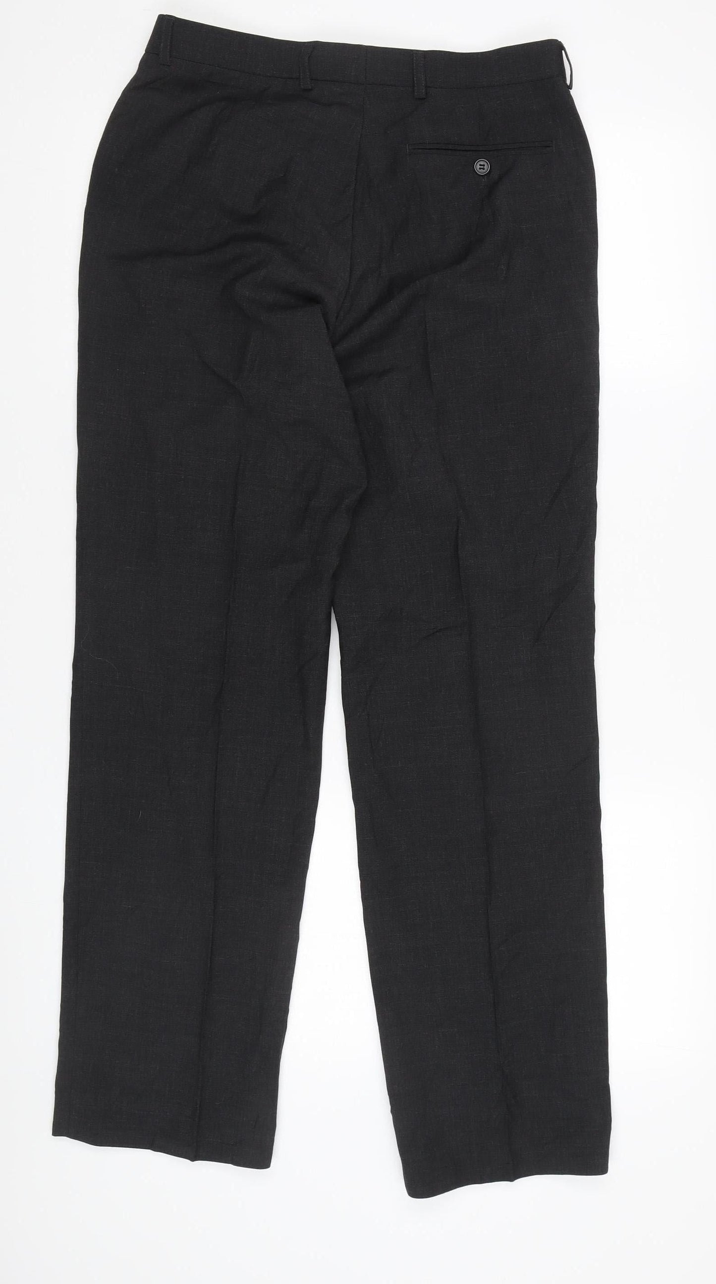 Mens UK Size 30 Marks and Spencer Regular Grey Suit Trousers