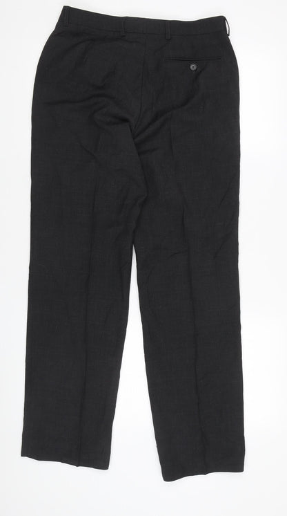 Mens UK Size 30 Marks and Spencer Regular Grey Suit Trousers