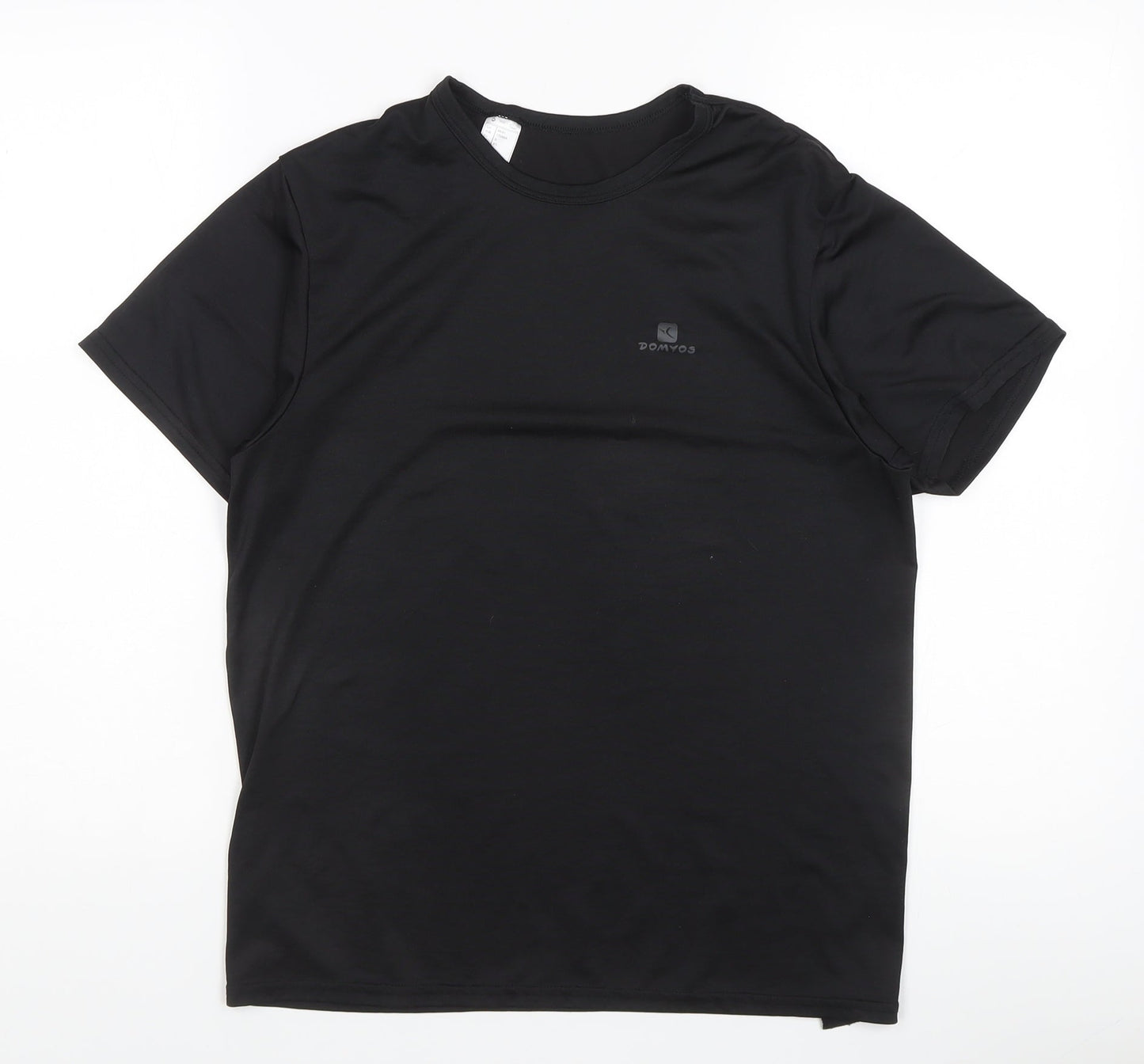 Decathlon Men's Black Basic Gym T-Shirt, Size S