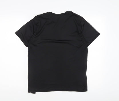 Decathlon Men's Black Basic Gym T-Shirt, Size S