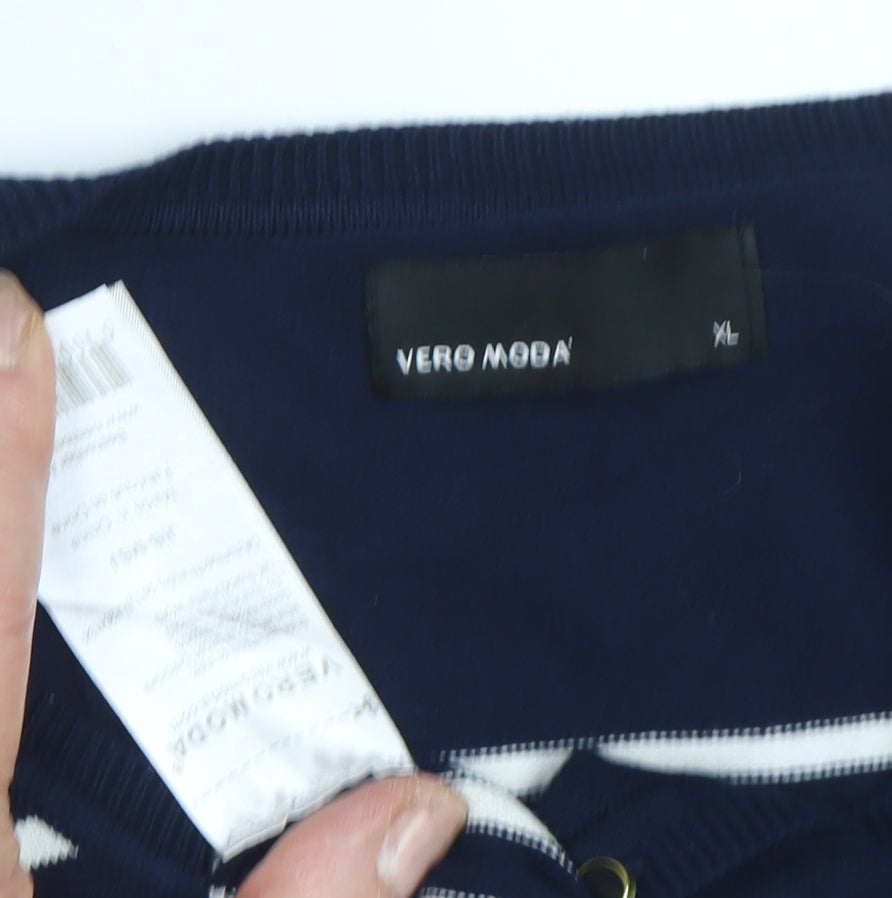 Womens UK Size XL VERO MODA Blue Cardigan Jumper