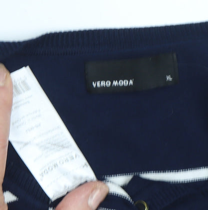 Womens UK Size XL VERO MODA Blue Cardigan Jumper