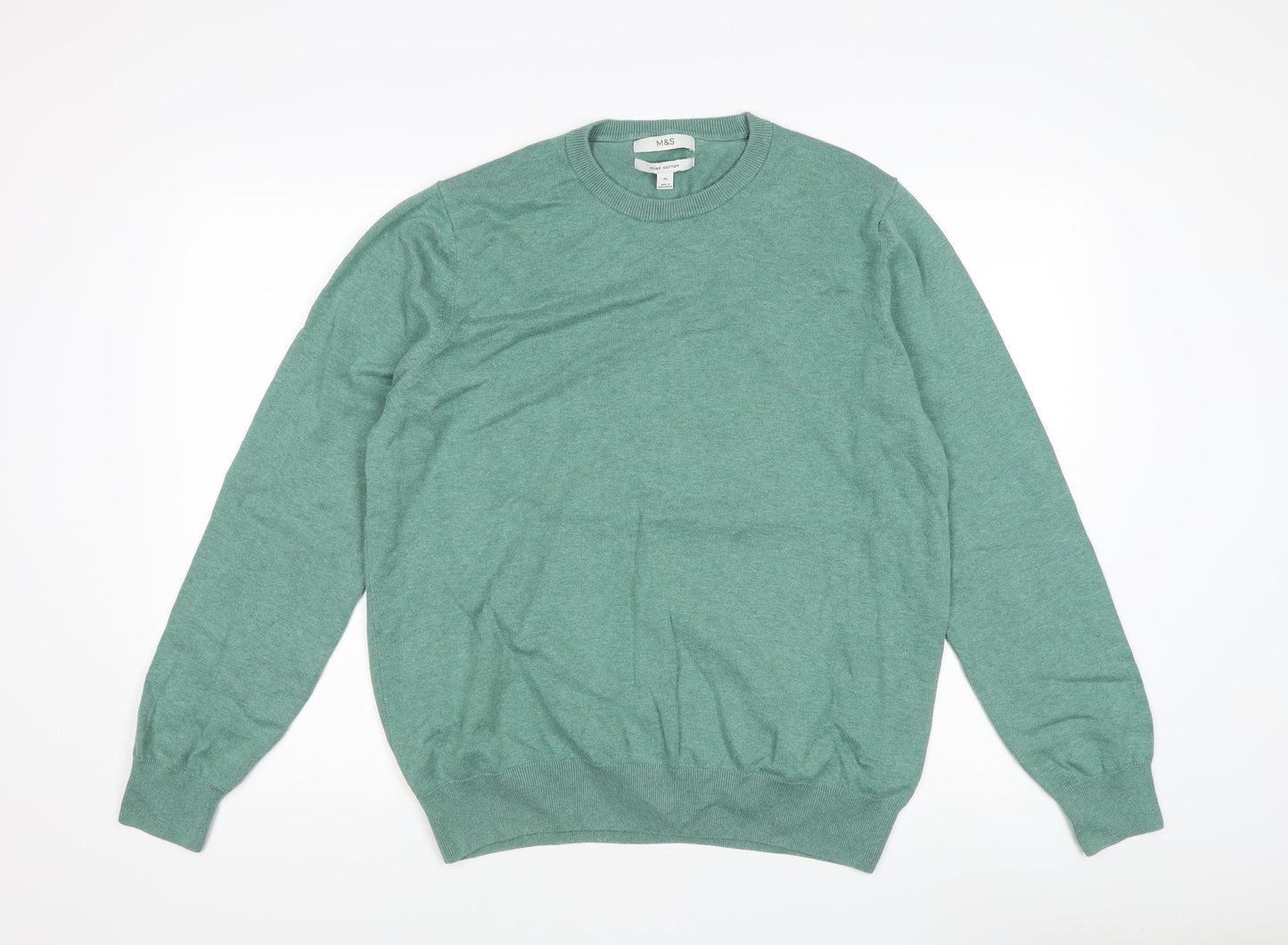 Womens UK Size XL Marks and Spencer Green Pullover Jumper