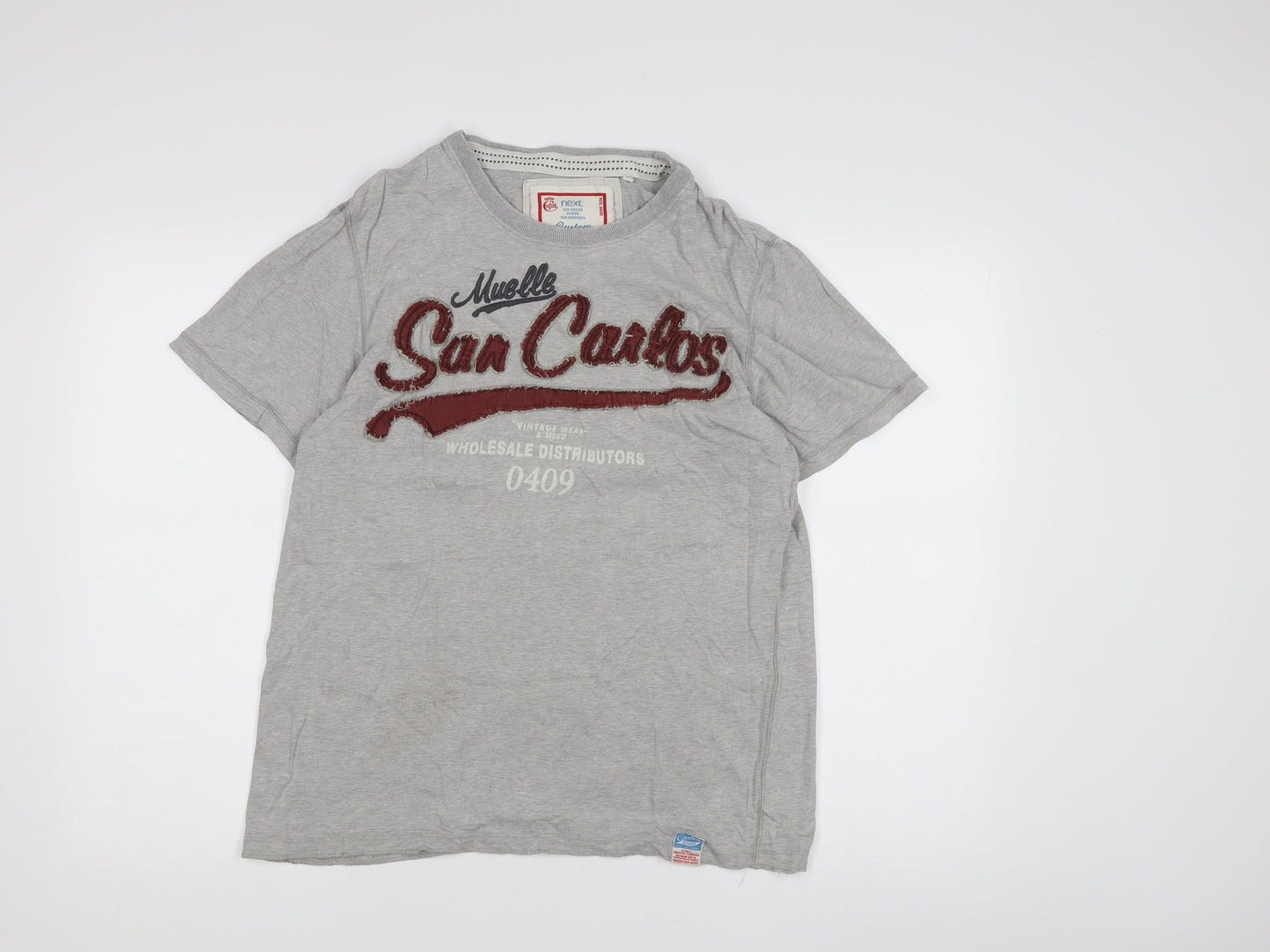 Next Men's Grey Vintage Graphic T-Shirt M