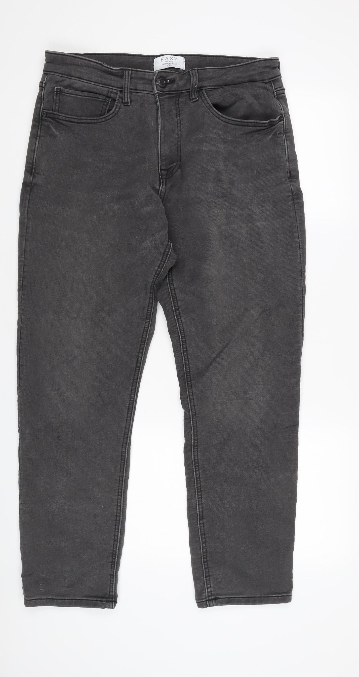 Easy Men's Black Slim Straight Jeans