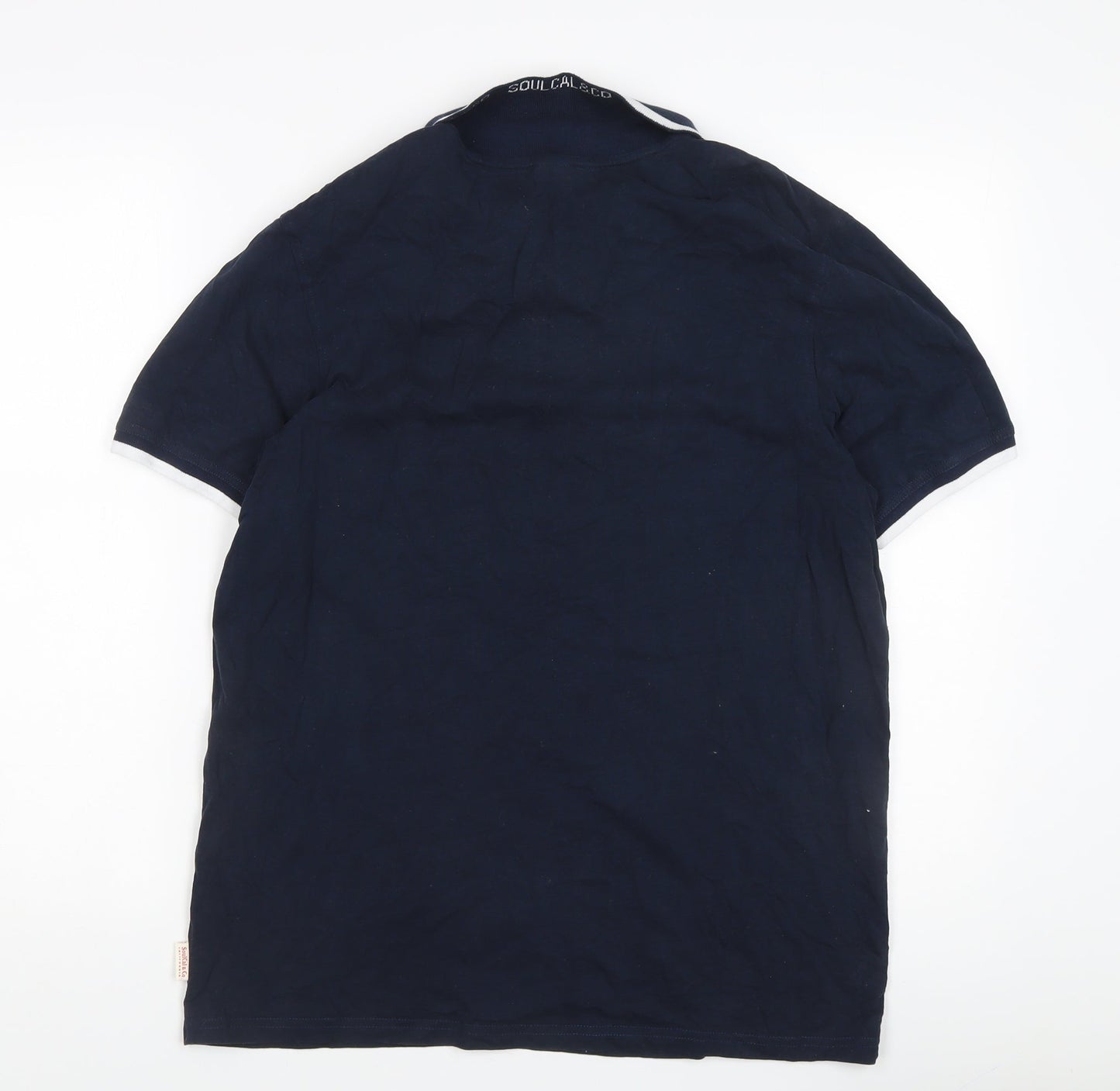 SoulCal & Co Men's Blue Polo Shirt M