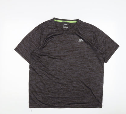 Trespass Men's Grey L T-Shirt Gym Training Moisture Wicking