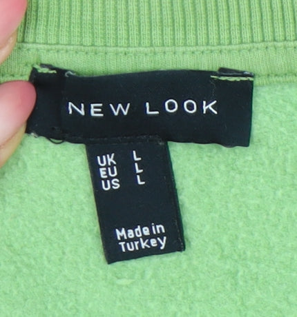 New Look Women's Green Pullover Sweatshirt L