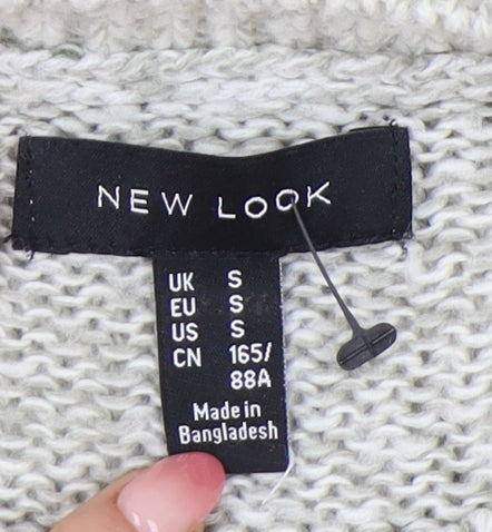 Womens UK Size S New Look Grey Pullover Jumper
