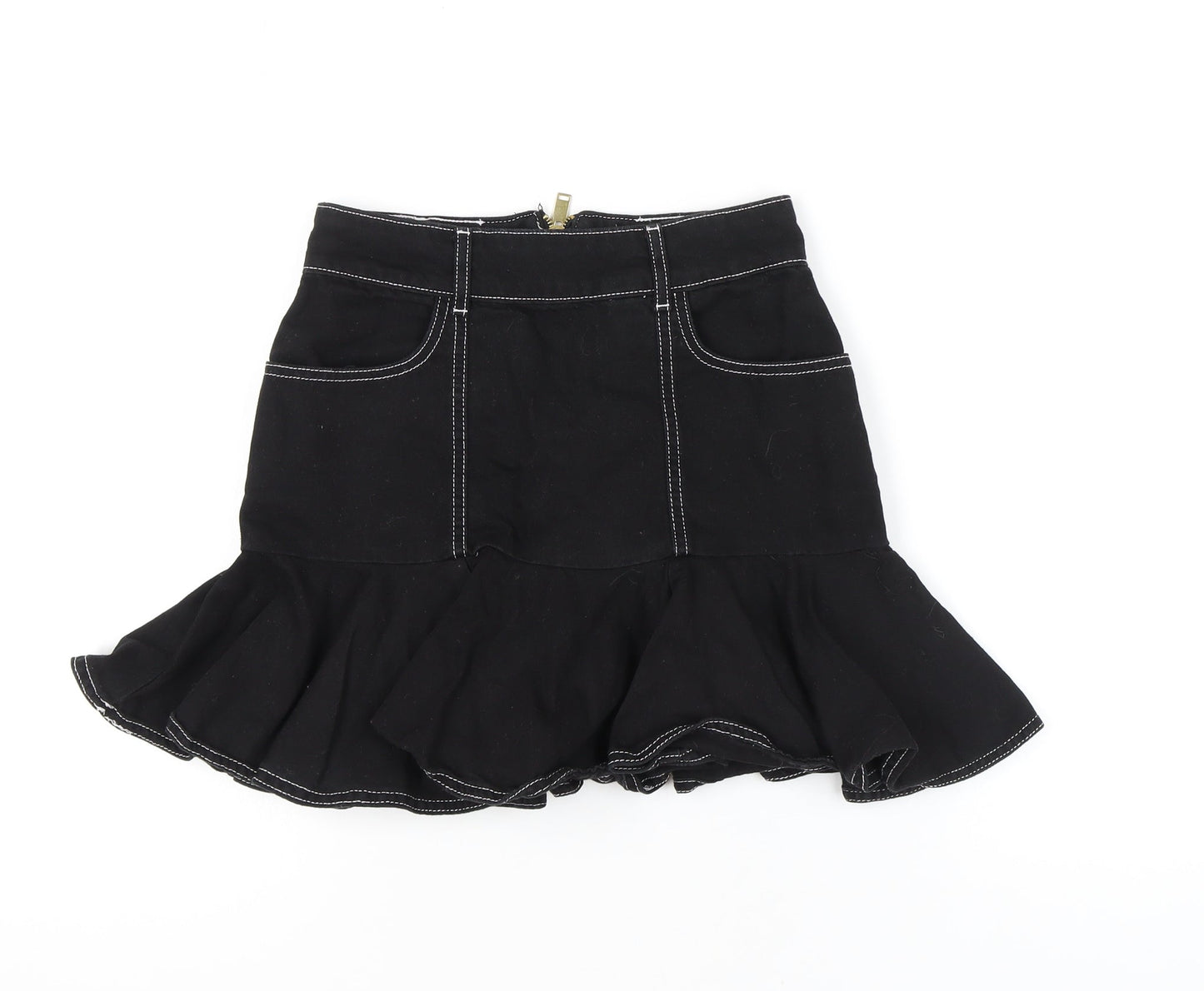 Womens UK Size 8 River Island Trumpet Denim Skirt