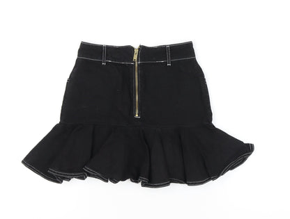 Womens UK Size 8 River Island Trumpet Denim Skirt