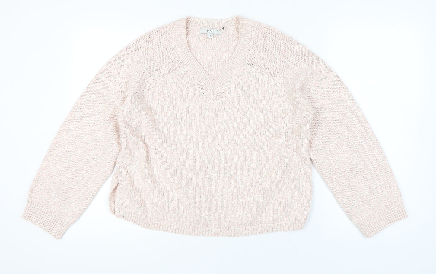 Womens UK Size M Marks and Spencer Pink Pullover Jumper