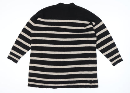 Primark Women's Black Stripe Cardigan, Size L