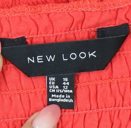 Womens UK Size 16 New Look Red Camisole Tank