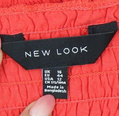 Womens UK Size 16 New Look Red Camisole Tank