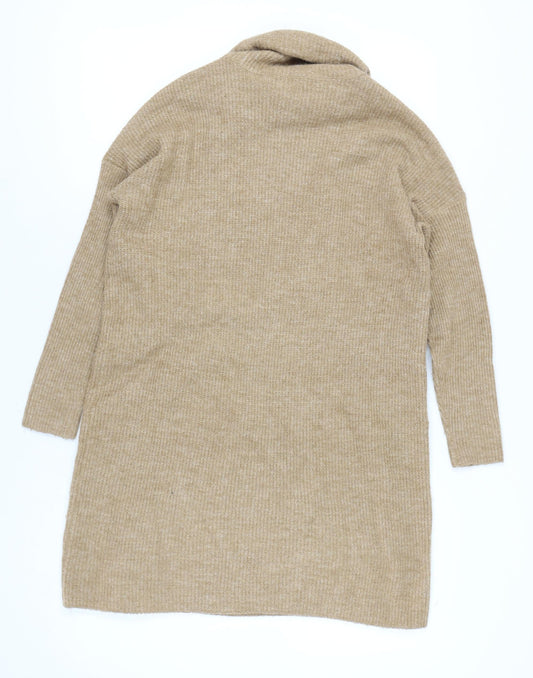 ONLY Women's Beige Cowl Neck Knit Dress M