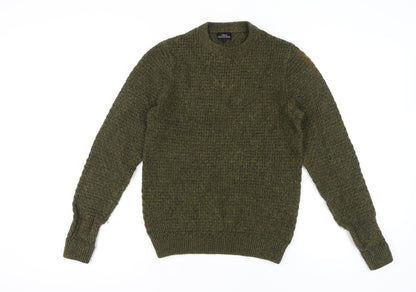 Next Men's Green XS Waffle-Knit Pullover Jumper