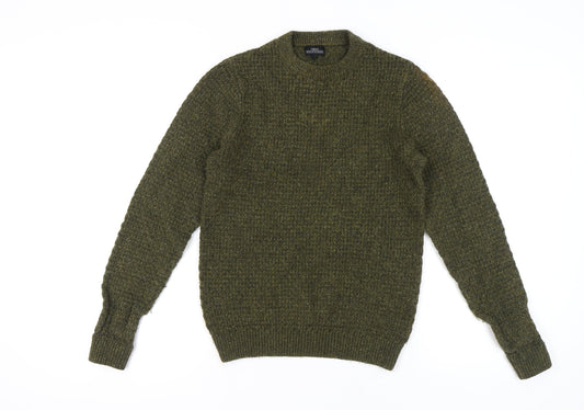 Next Men's Green XS Waffle-Knit Pullover Jumper