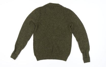 Next Men's Green XS Waffle-Knit Pullover Jumper