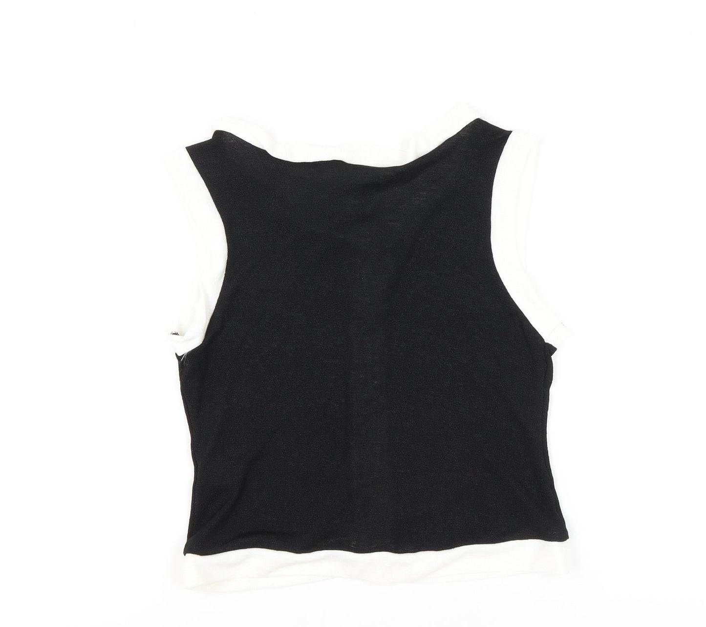 Womens UK Size M ASOS DESIGN Black Jersey Button-Up
