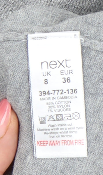 Womens UK Size 8 NEXT Grey Pullover Jumper