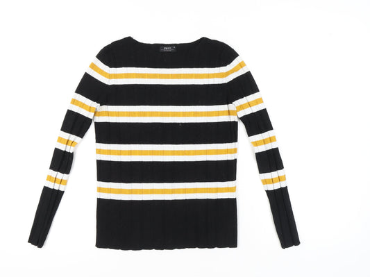 Womens UK Size 10 Papaya Black Pullover Jumper