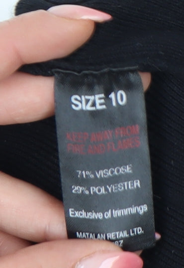 Womens UK Size 10 Papaya Black Pullover Jumper