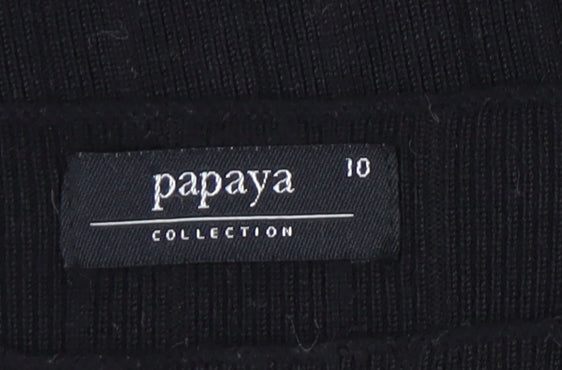 Womens UK Size 10 Papaya Black Pullover Jumper