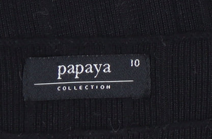 Womens UK Size 10 Papaya Black Pullover Jumper