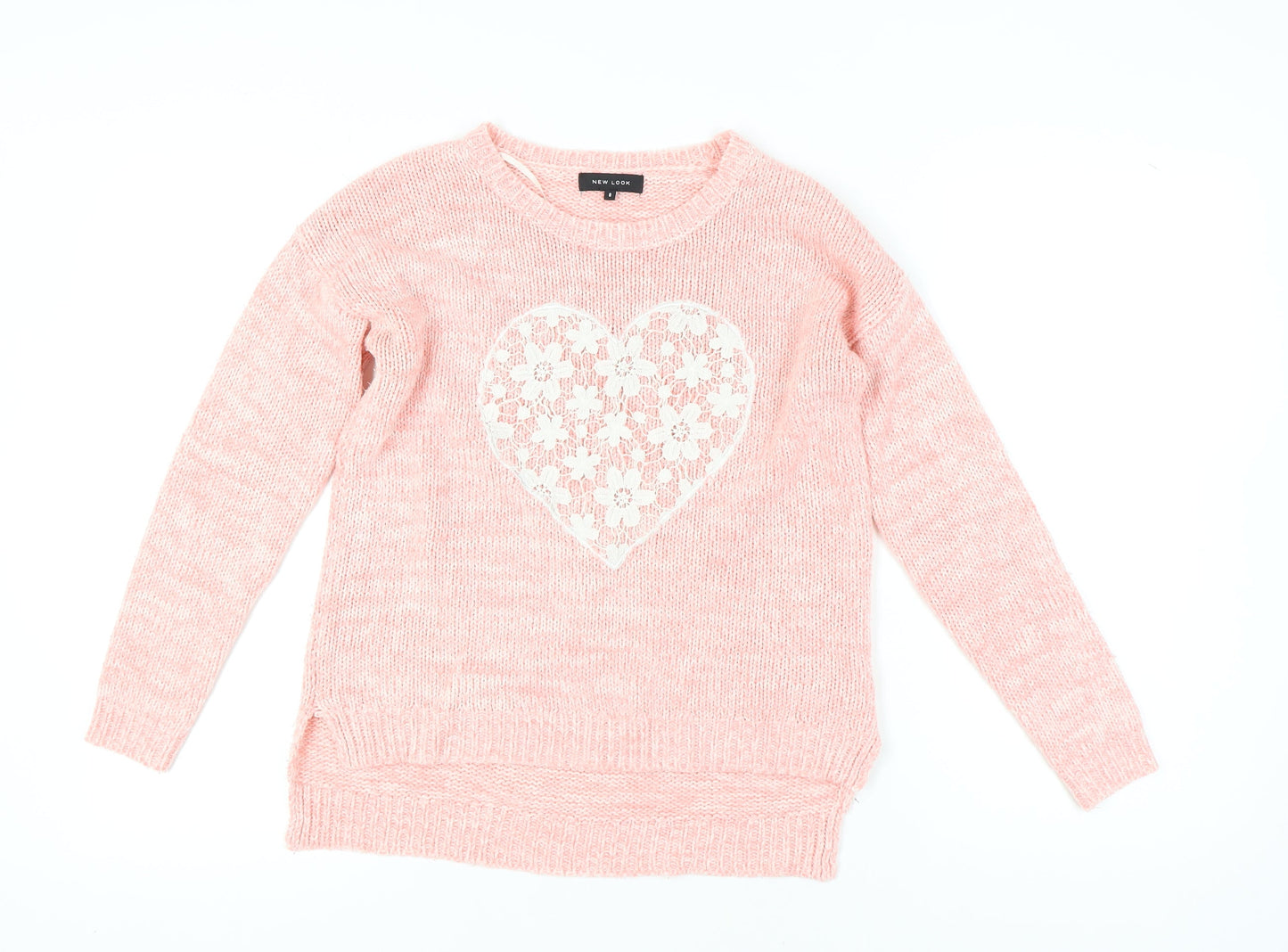 Womens UK Size 8 New Look Pink Pullover Jumper