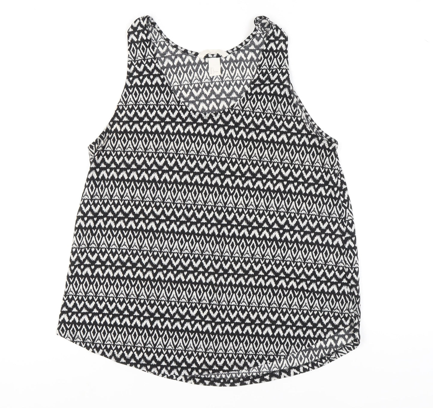 H&M Conscious Women's Black Geometric Tank Top