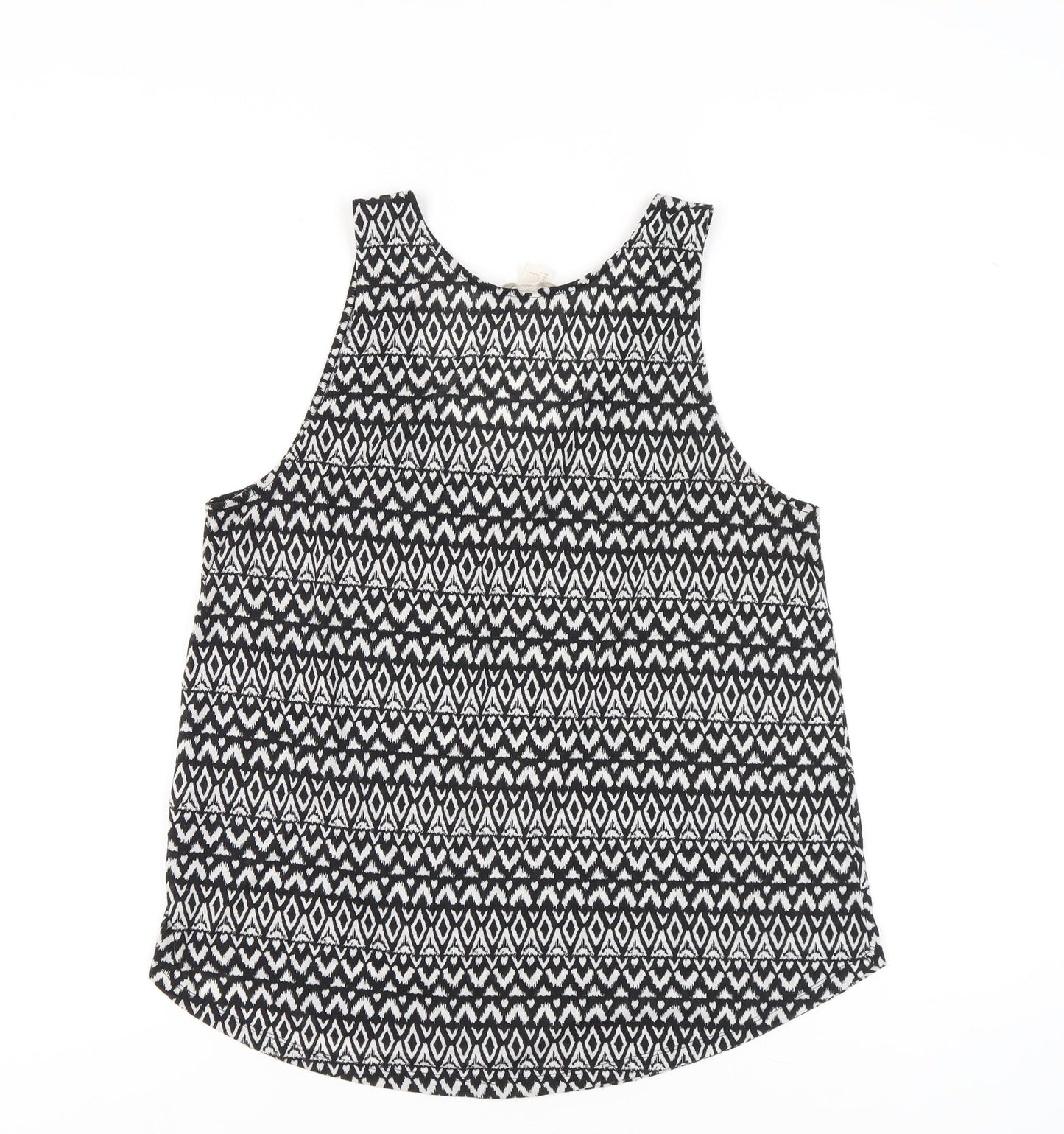 H&M Conscious Women's Black Geometric Tank Top