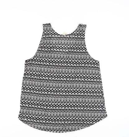 H&M Conscious Women's Black Geometric Tank Top