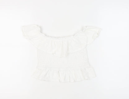 Miss Selfridge White Off the Shoulder Top, Size 10