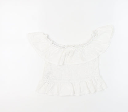 Miss Selfridge White Off the Shoulder Top, Size 10