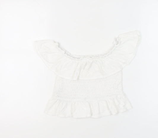 Miss Selfridge White Off the Shoulder Top, Size 10