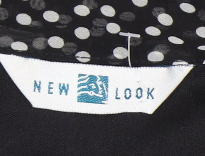 Womens UK Size 14 New Look Black Basic Blouse