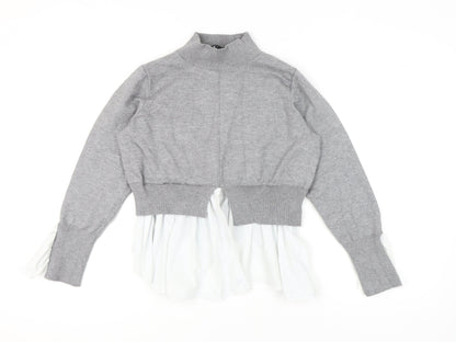 Womens UK Size L New Look Grey Pullover Jumper