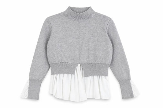 Womens UK Size L New Look Grey Pullover Jumper